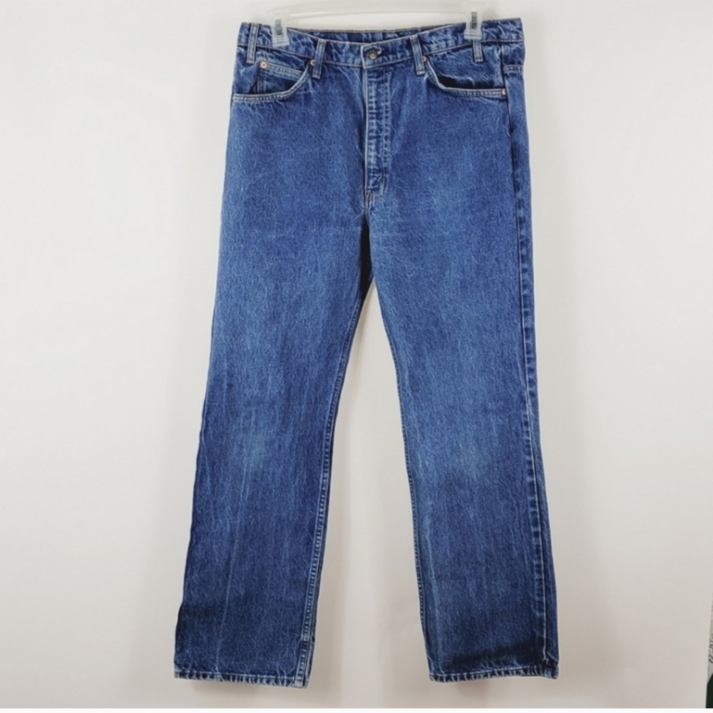 LEVI'S Jeans 517 VINTAGE RARE 80's ORANGE TAB Straight Leg Blue Size W38 L32